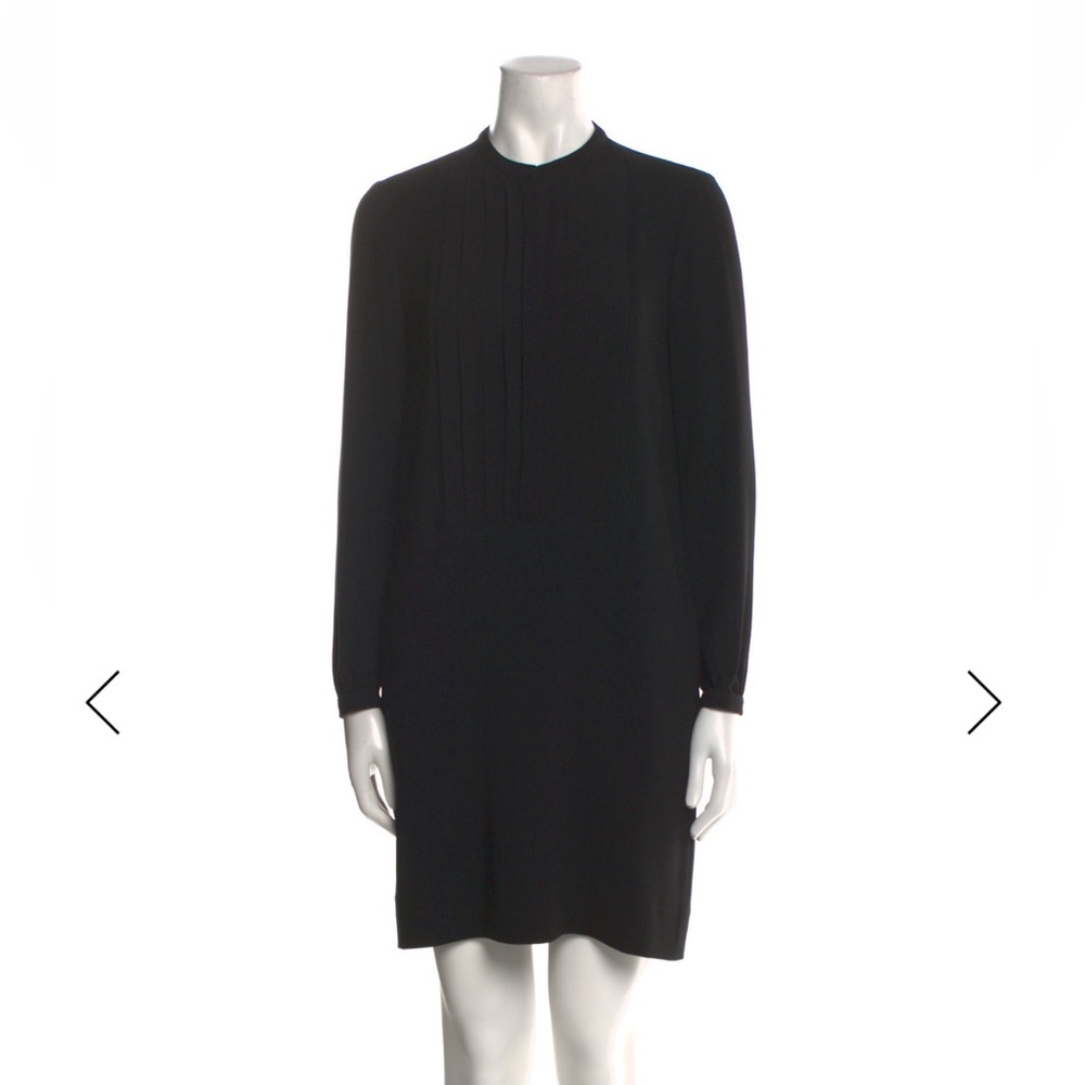BURBERRY BRIT- Authentic 🍀 Elegant Little Black Long Sleeve Shift Dress- Size 38
